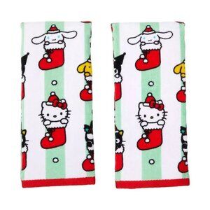 Sanrio Hello Kitty & Friends Christmas Stockings Hand Towels 2 Pieces 15" x 25"